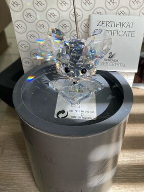 Vintage SWAROVSKI Silver Crystal Mouse Spring Tail #7631 NR 040 Figurine Austria